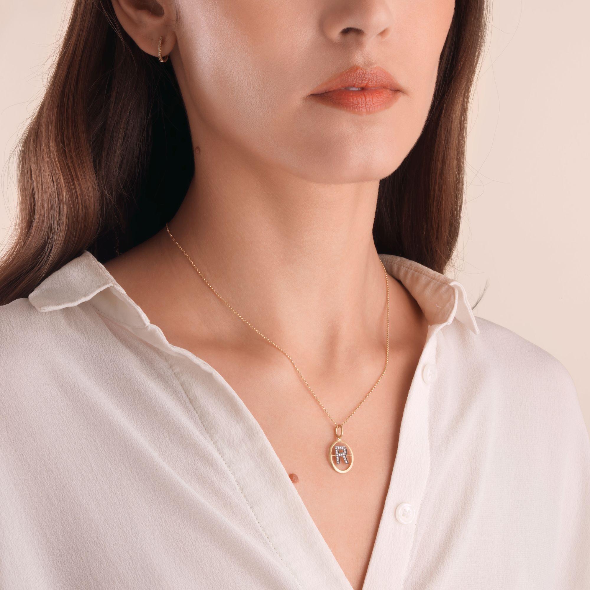 Initial R Necklace