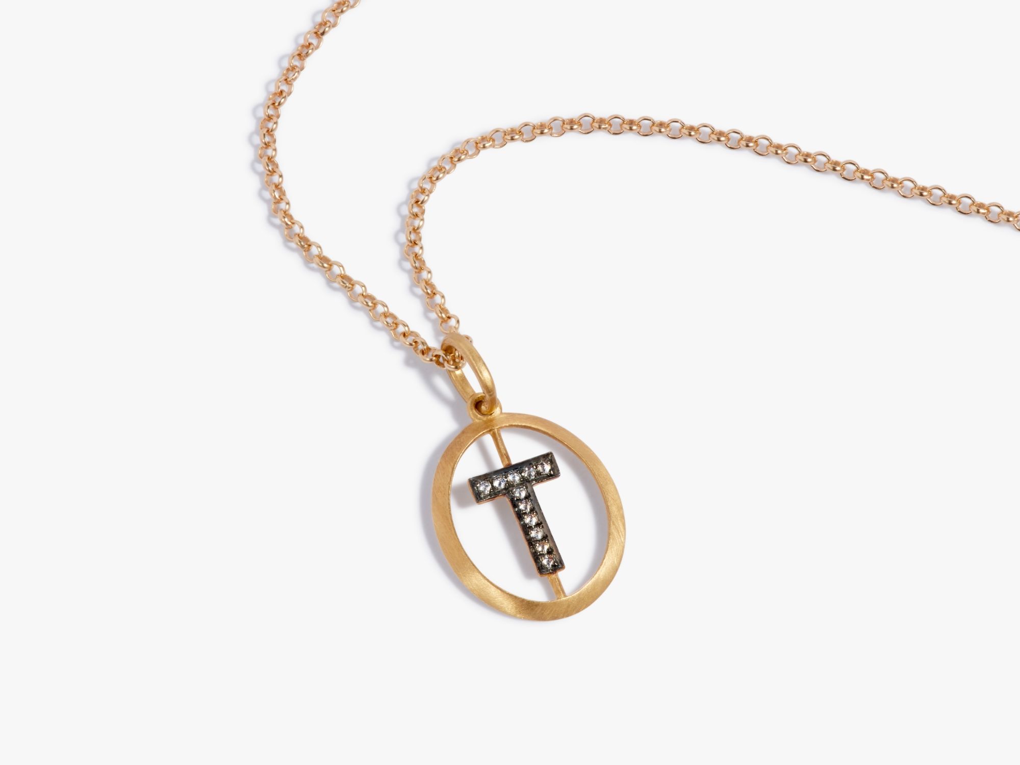 Initial T Necklace