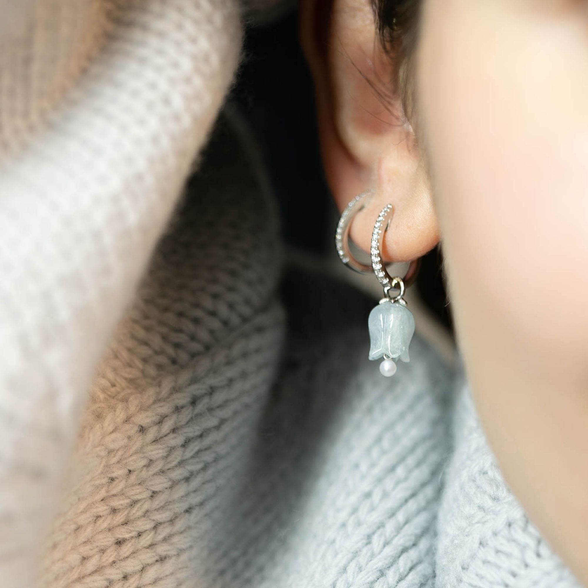 Tulips Diamond Earrings