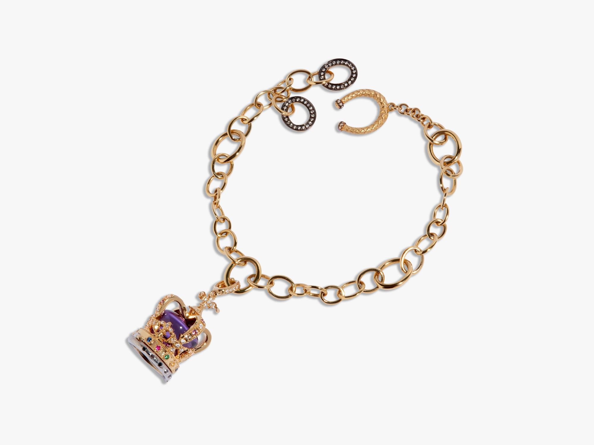 Coronation Crown Charm Bracelet