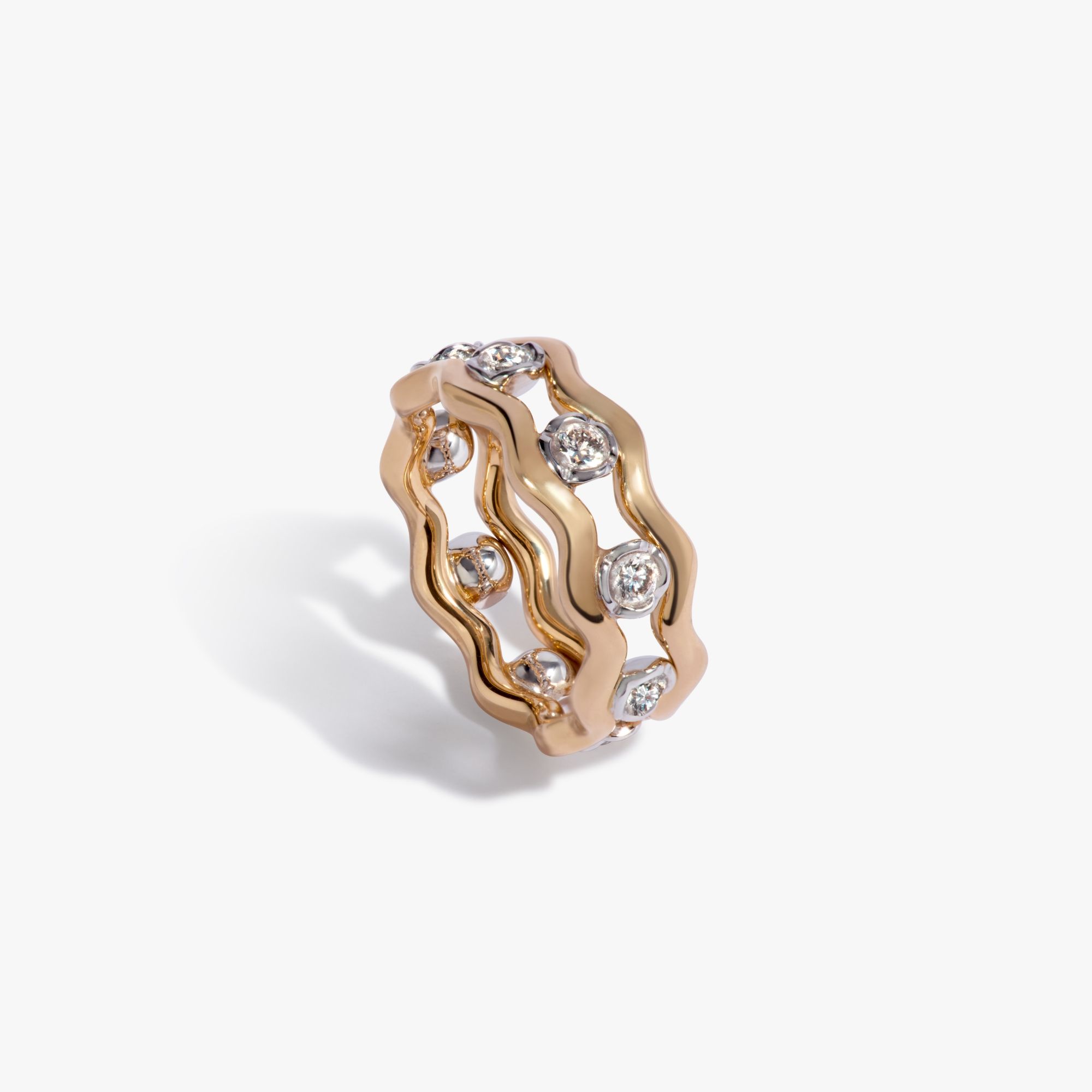 Whoopsie Daisy Diamond & 2mm Ring Stack
