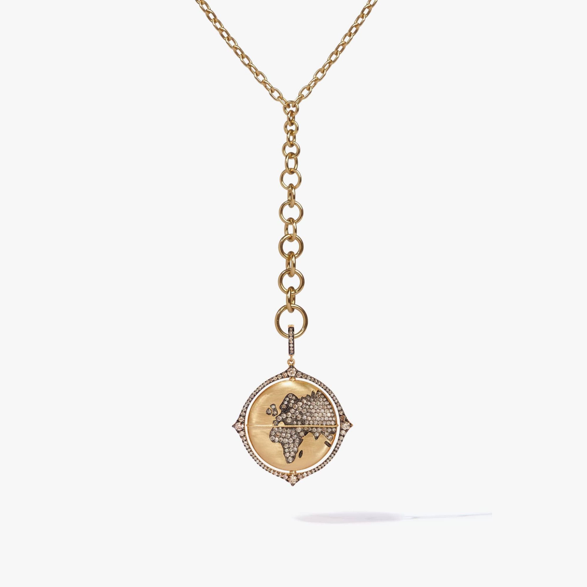 Mythology Spinning Globe Necklace