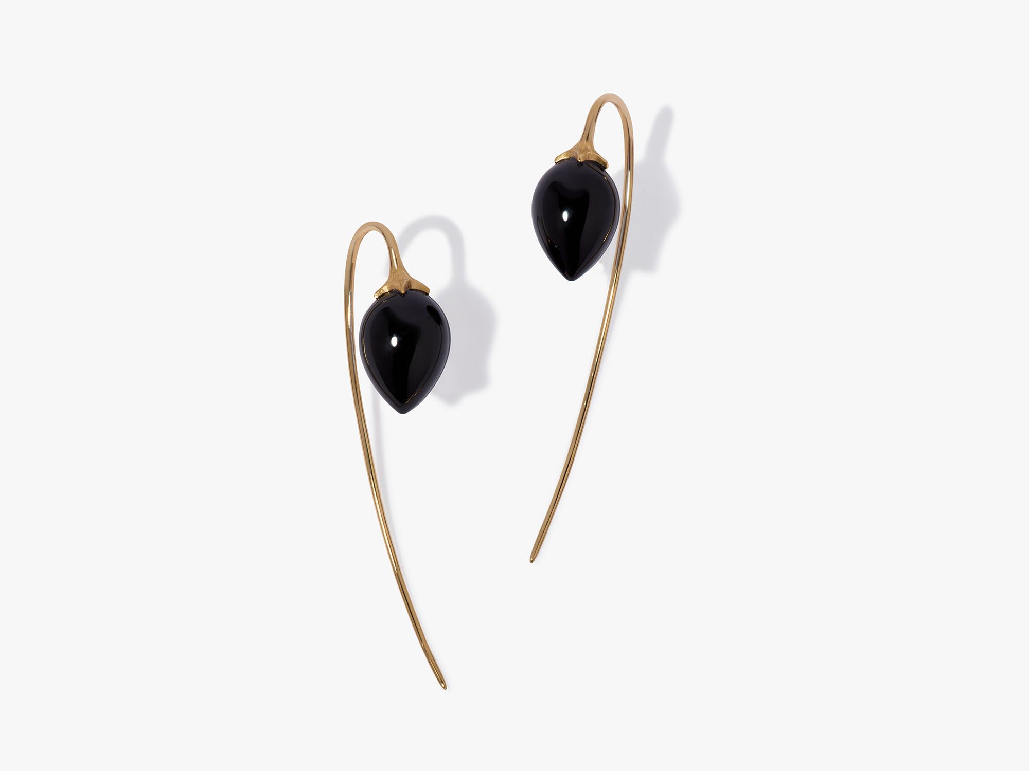 Onyx French Hook Earrings