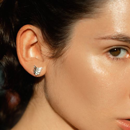 Flight Feather Stud Earring