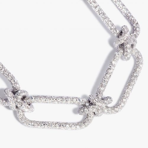 Knuckle Heavy Diamond Chain Bracelet 