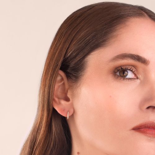 Dusty Diamonds 12mm Hoop Earrings