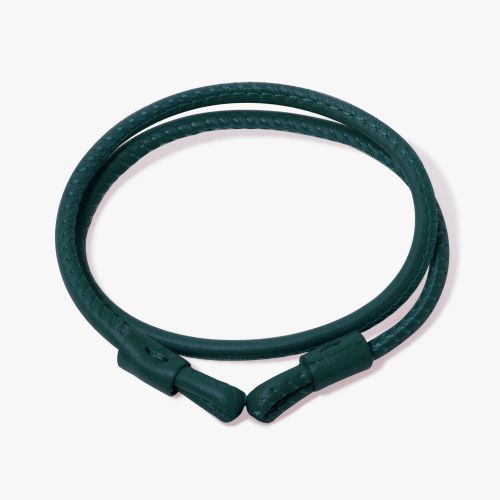 35cms Green Leather Bracelet