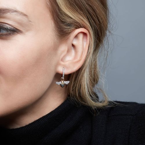 Diamond Bee Earring Drop