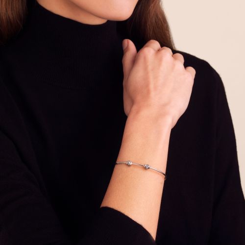 Sapphire Medium/Large Charm Bangle