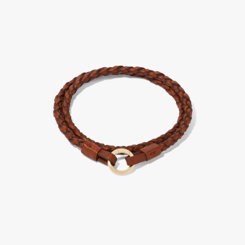 Leather Gold Lovelink Bracelet