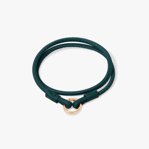 Leather Gold Lovelink Bracelet