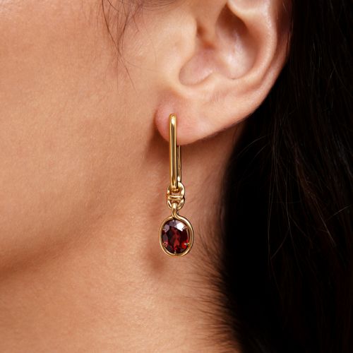 Knuckle Garnet Earrings
