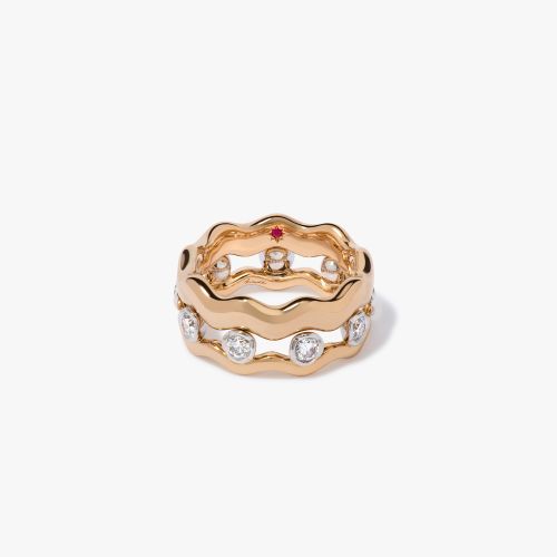 Whoopsie Daisy Diamond & 4mm Ring Stack