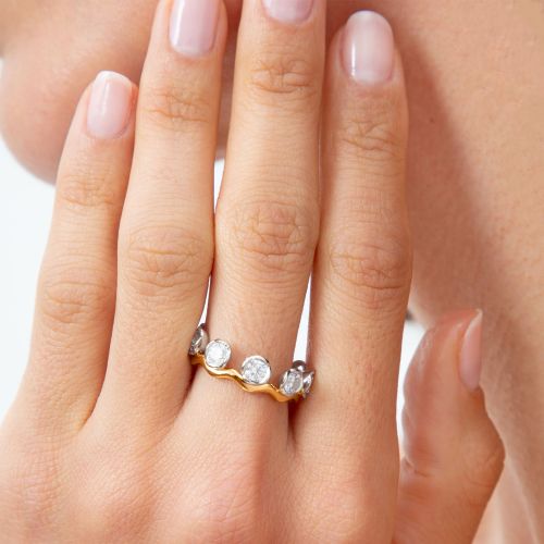 Whoopsie Daisy Bi-Colour Diamond Ring
