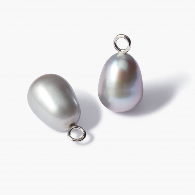 Grey Pearl Earrings