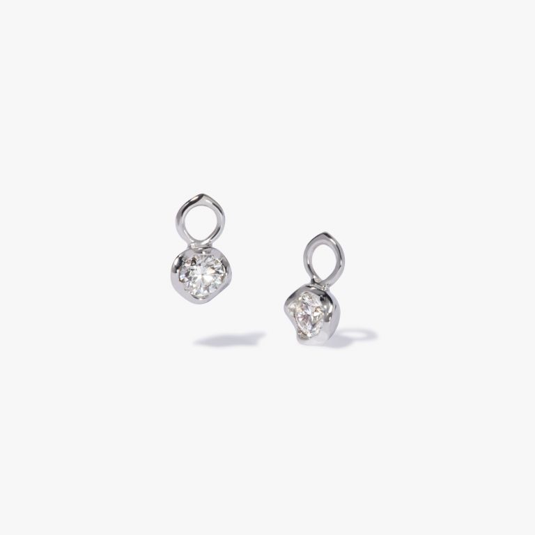 Small Hoop Whoopsie Daisy 0.20ct Diamond Earrings 
