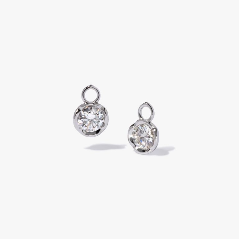 Small Hoop Whoopsie Daisy 1ct Diamond Earrings