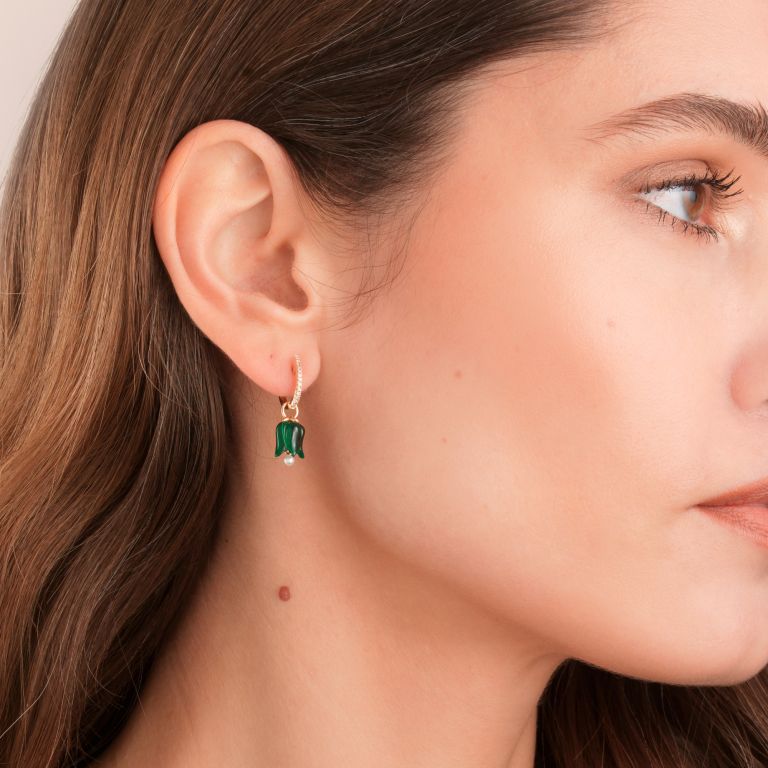 Tulips Diamond Earrings