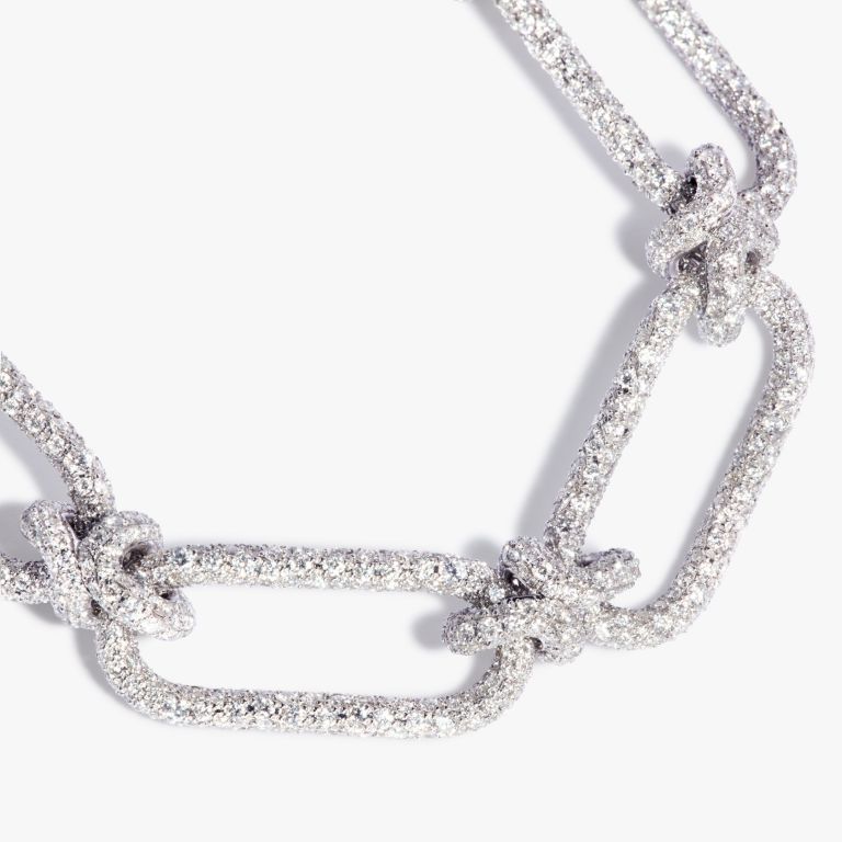 Knuckle Heavy Diamond Chain Bracelet 