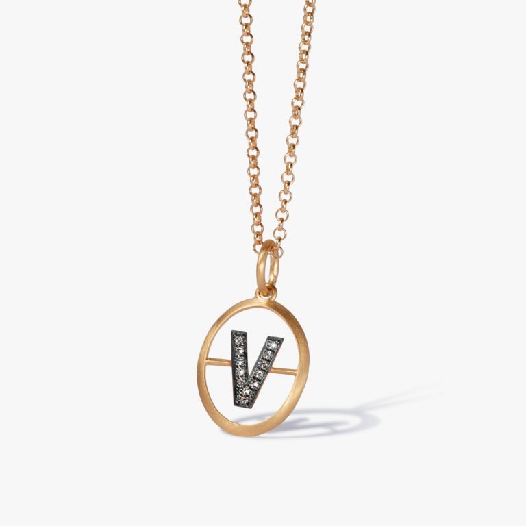 Initial V Necklace main product photo
