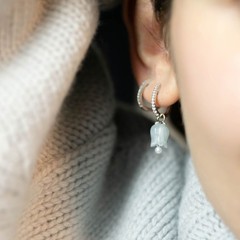 Tulips Diamond Earrings