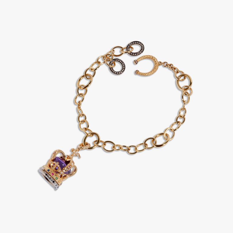 Coronation Crown Charm Bracelet main product photo