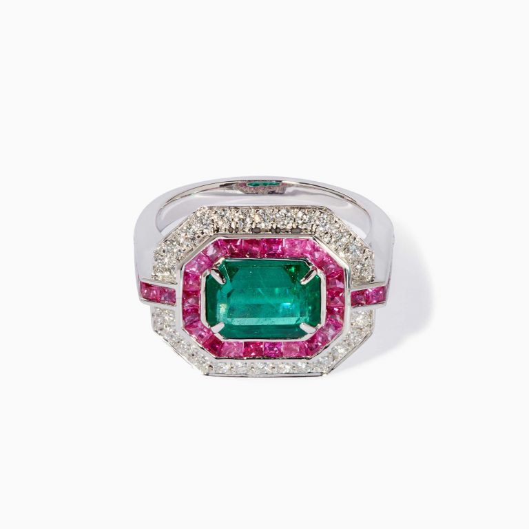 Emerald and Sapphire Ring