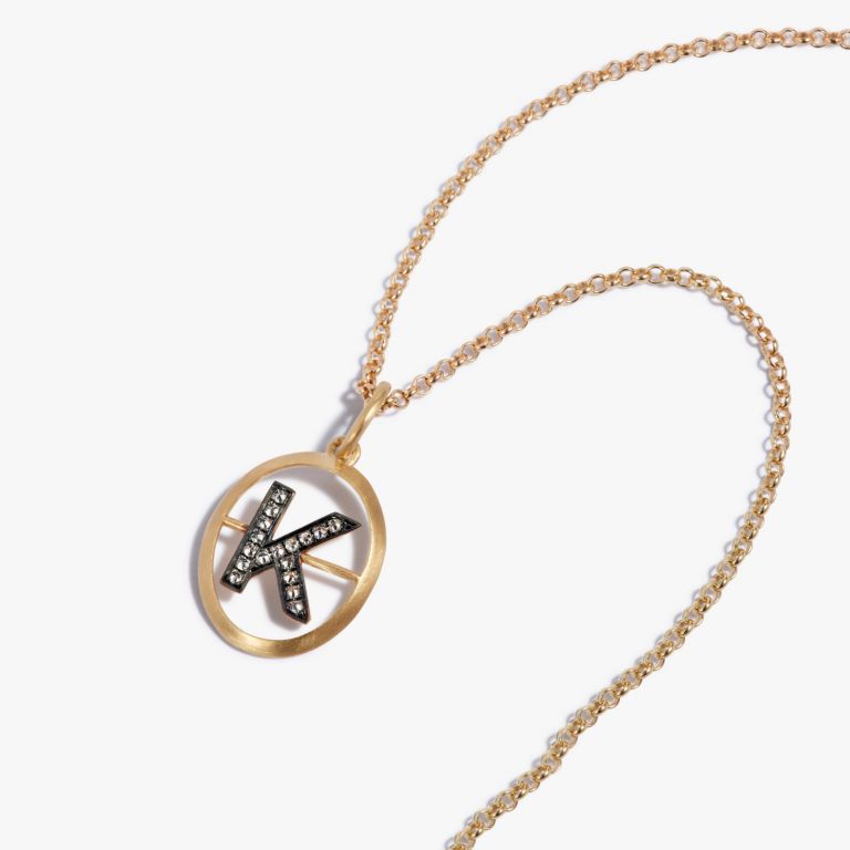 Initial K Necklace main product photo