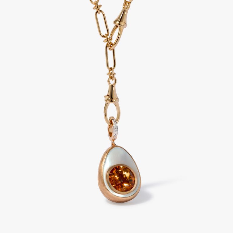 Golden Egg Locket Necklace main product photo