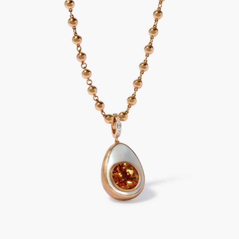 Golden Egg Locket Necklace main product photo