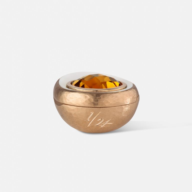 Golden Egg Locket Charm Pendant 