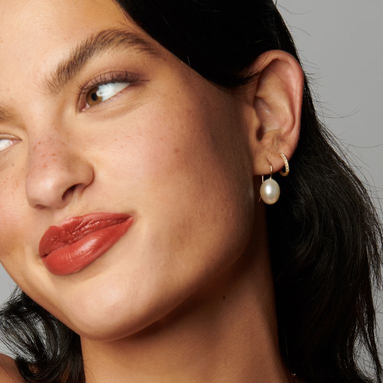 Pearl Hook Drop Earrings