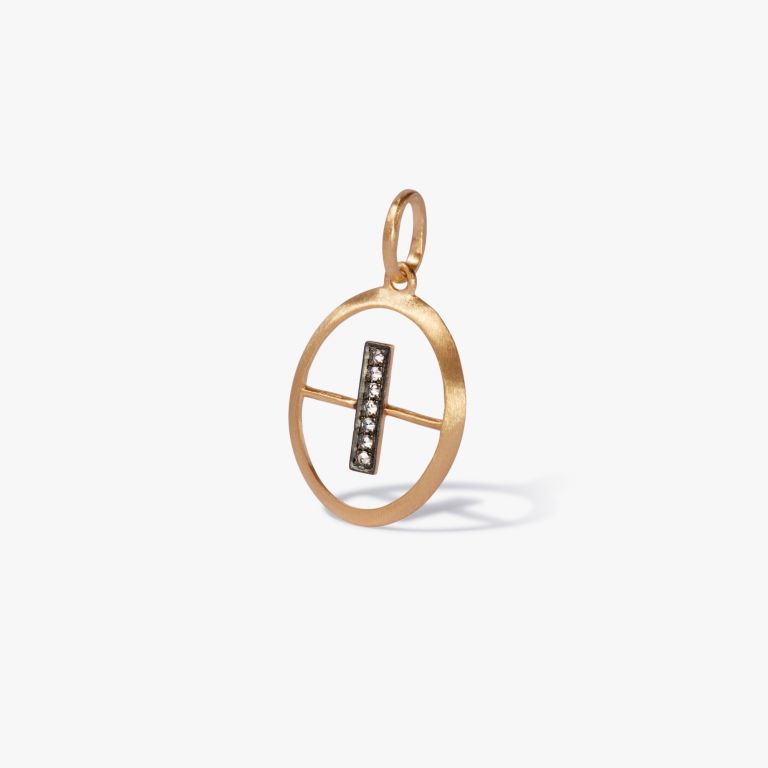 Initials 18kt Yellow Gold Diamond I Pendant Annoushka US