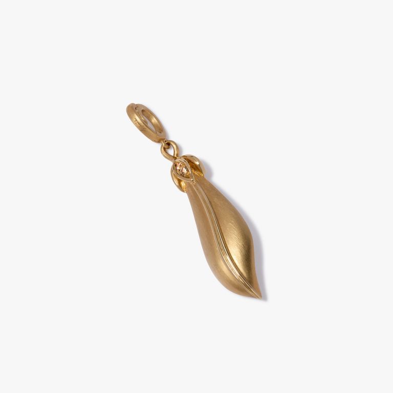 Pearl Peapod Seed Charm Pendant