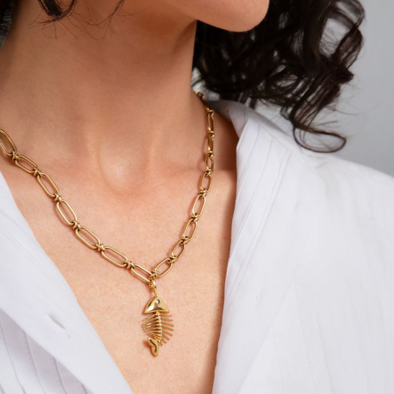 Fish Bones Charm Pendant Fish Bones Charm Pendant