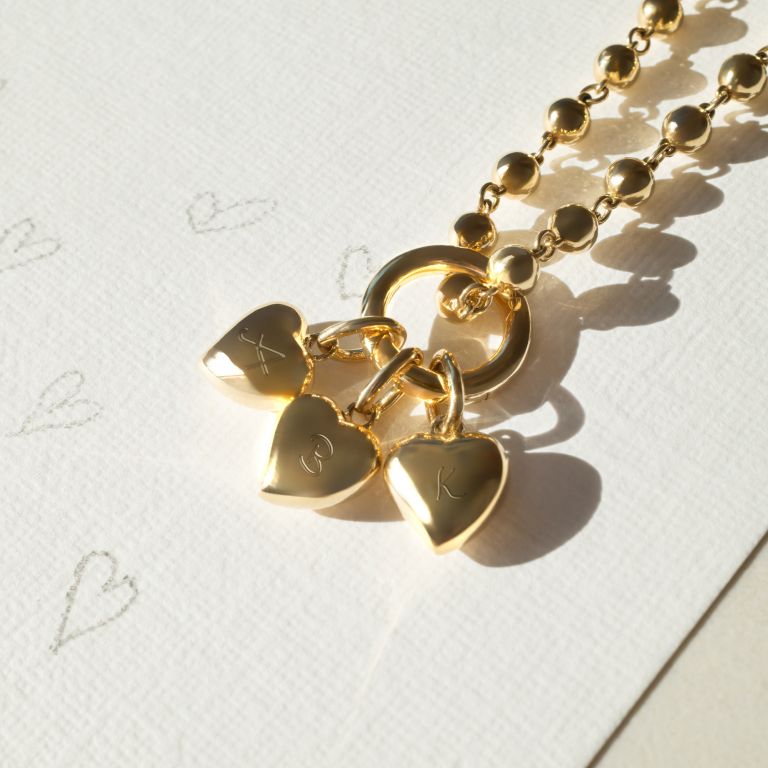 Gold Small Heart Charm Pendant