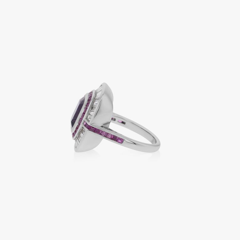 Amethyst and Diamond Ring