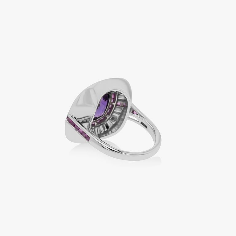 Amethyst and Diamond Ring