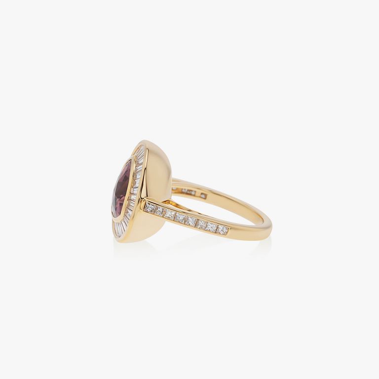 Tourmaline and Diamond Ring