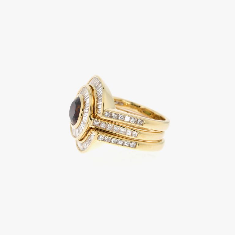 Andalusite and Diamond Ring