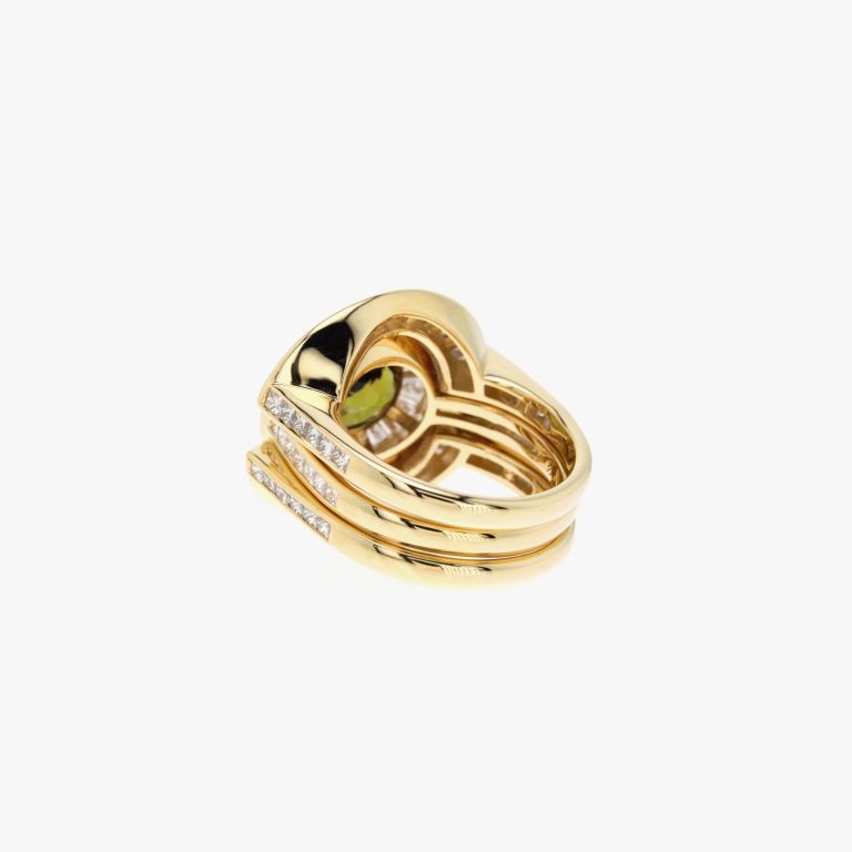 Andalusite and Diamond Ring