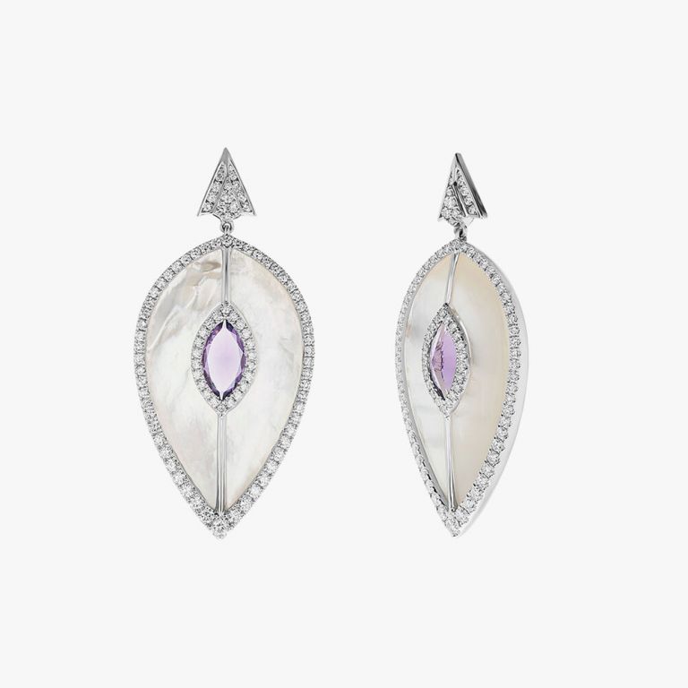 Pearl & Amethyst Earrings