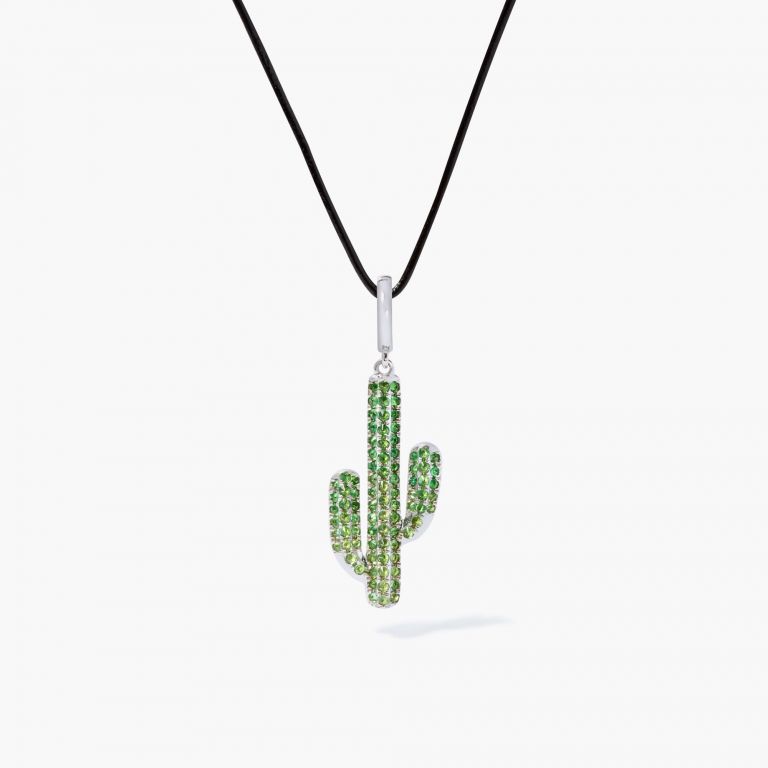 Diamond cactus necklace shop