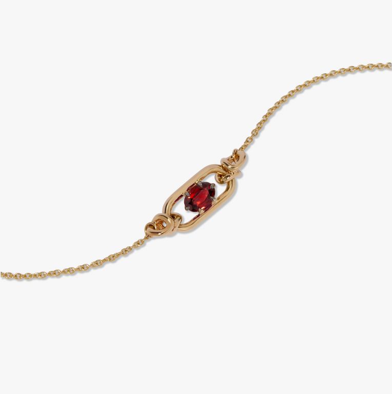 Gem Set Garnet January Bracelet