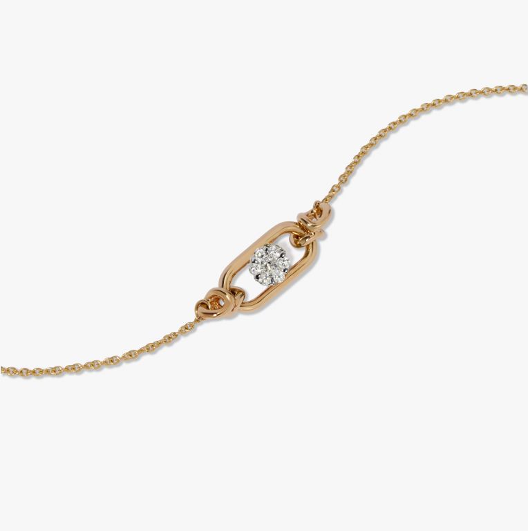 Gem Set Diamond April Bracelet