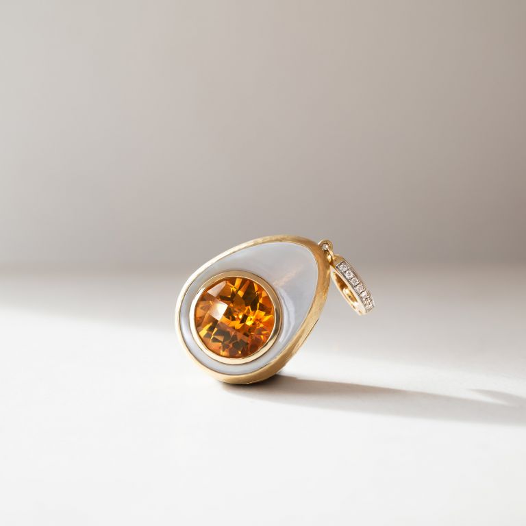 Golden Egg Locket Necklace