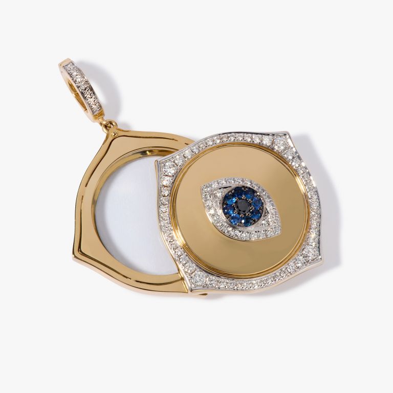 18k Solid Gold Mythology Eye Spy Charm Pendant - Annoushka US