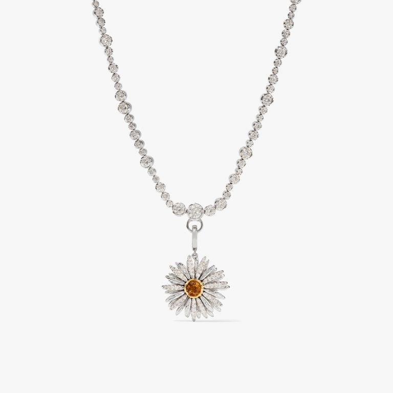 18k Solid White Gold Diamond Tennis Necklace - Annoushka US