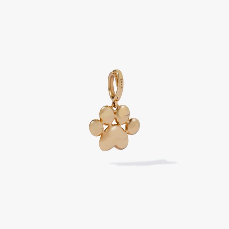 Diamond Paw Print Charm