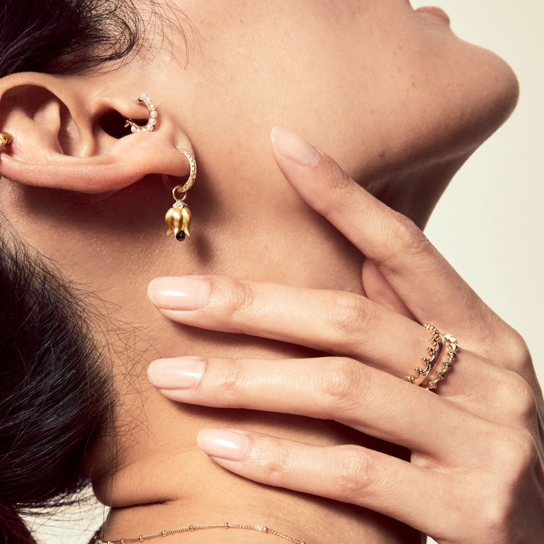 Tulips Hoop Earrings